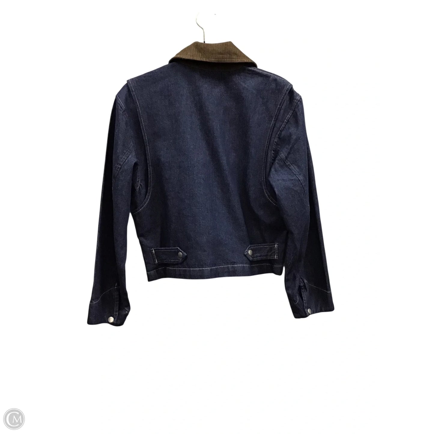 Jacket Denim By Divided In Blue & Brown, Size: Xs