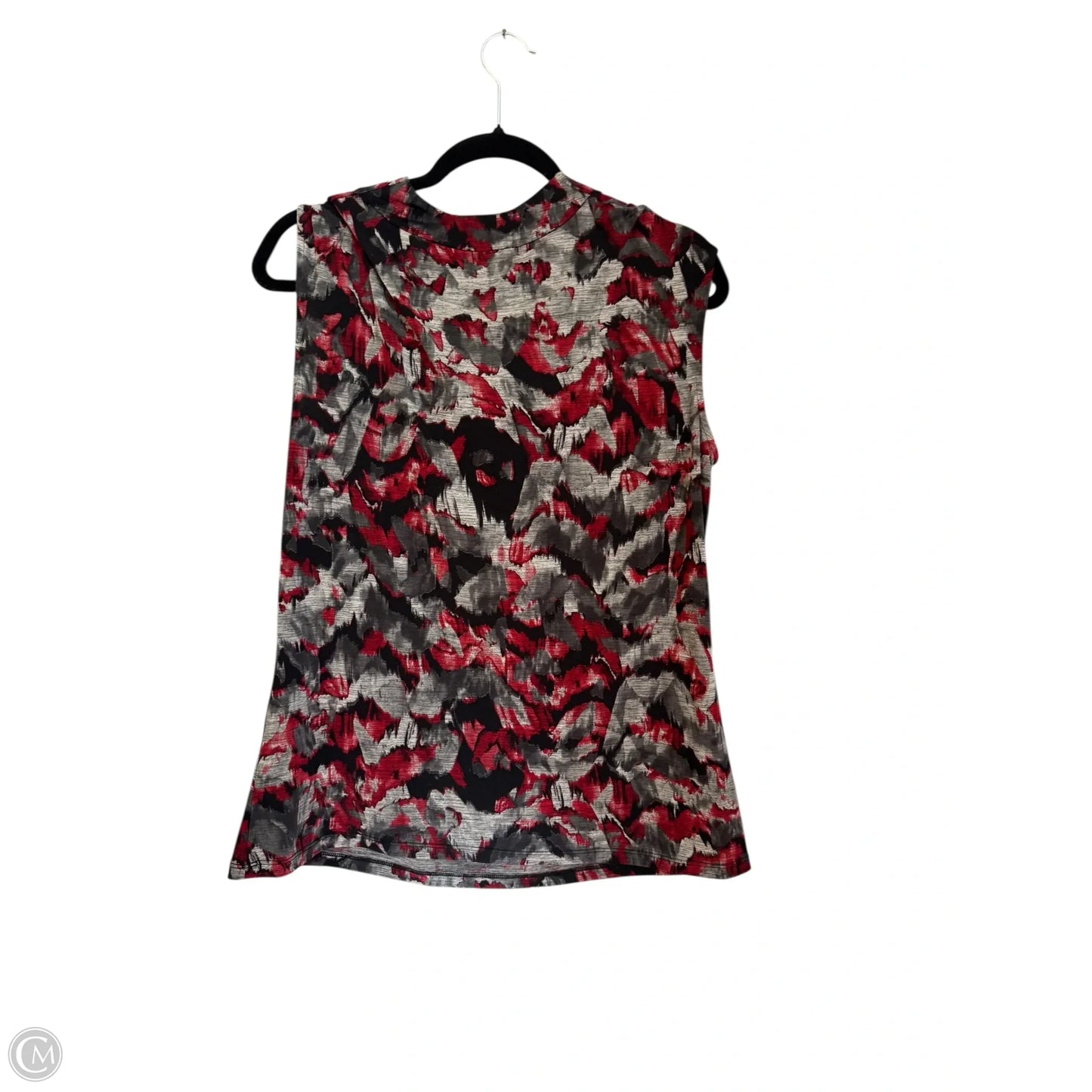 Top Sleeveless By Kasper In Black & Red, Size: L