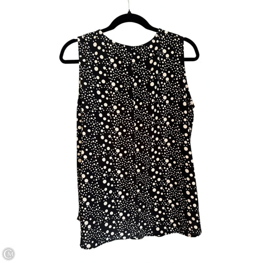 Blouse Sleeveless By Clothes Mentor In Polkadot Pattern, Size: L