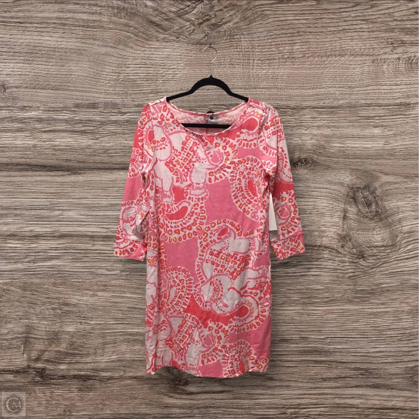 Dress Designer By Lilly Pulitzer In Pink & White, Size: M