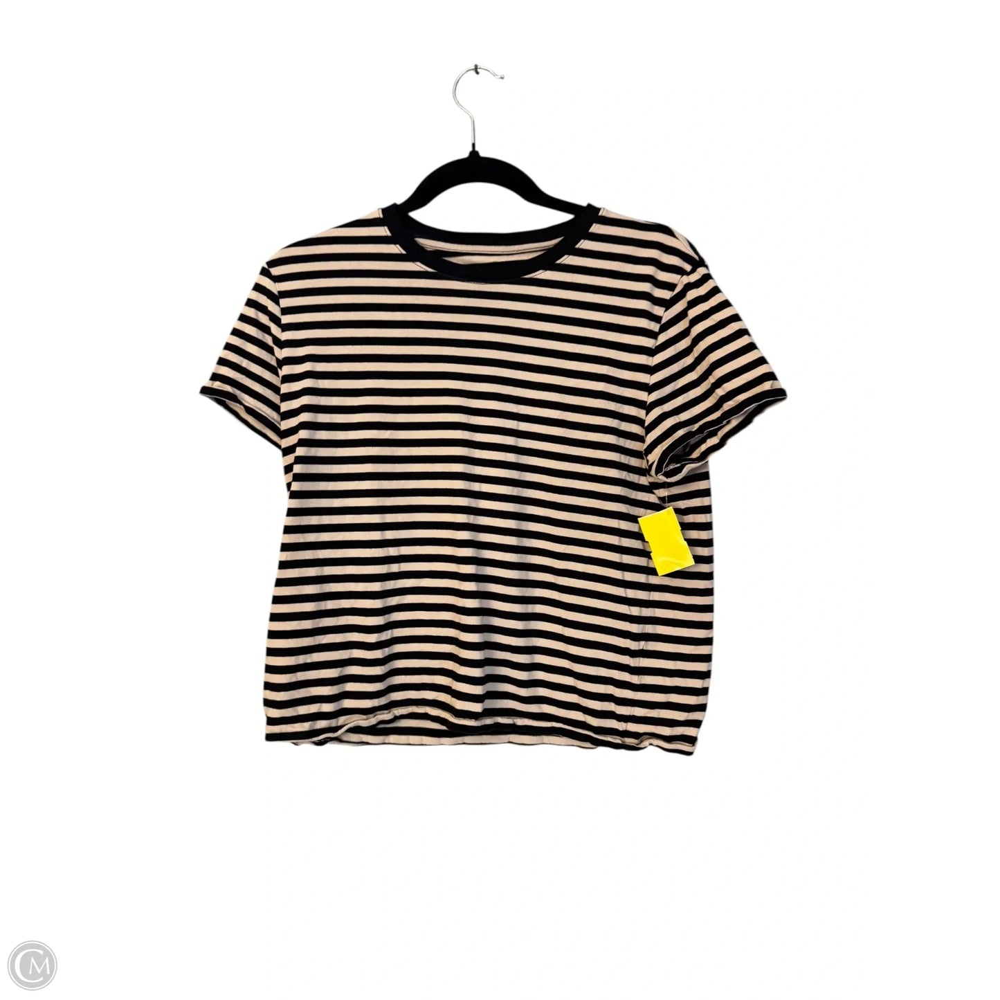 Top Short Sleeve By Everlane In Striped Pattern, Size: M