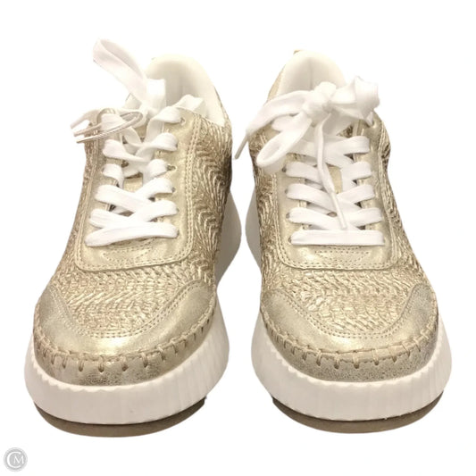 Shoes Sneakers Platform By Universal Thread In Gold & White, Size: 6