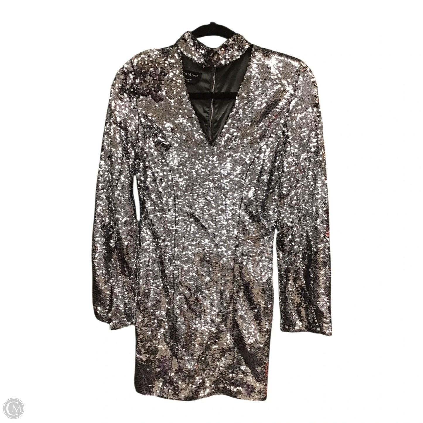 Dress Party Short By Bebe In Silver, Size: Xs