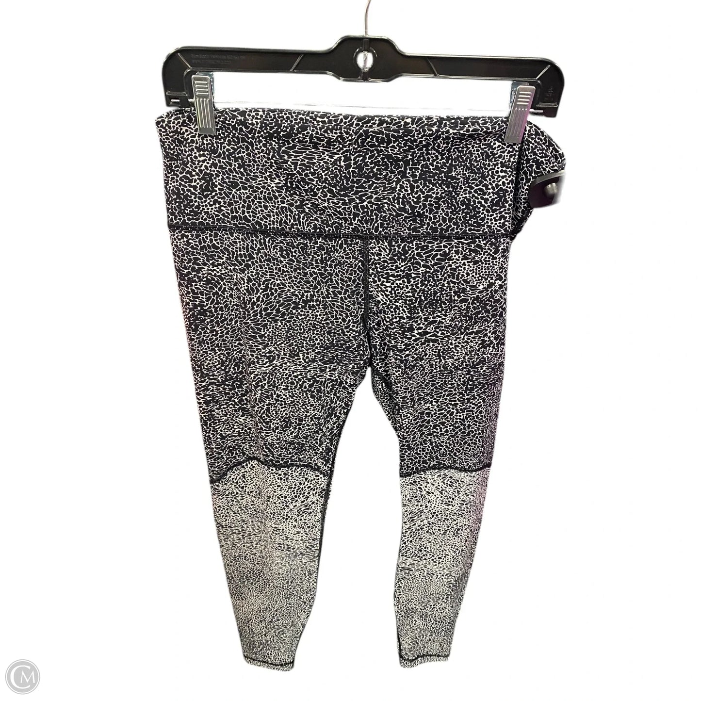 Athletic Leggings By Lululemon In Black & White, Size: 12