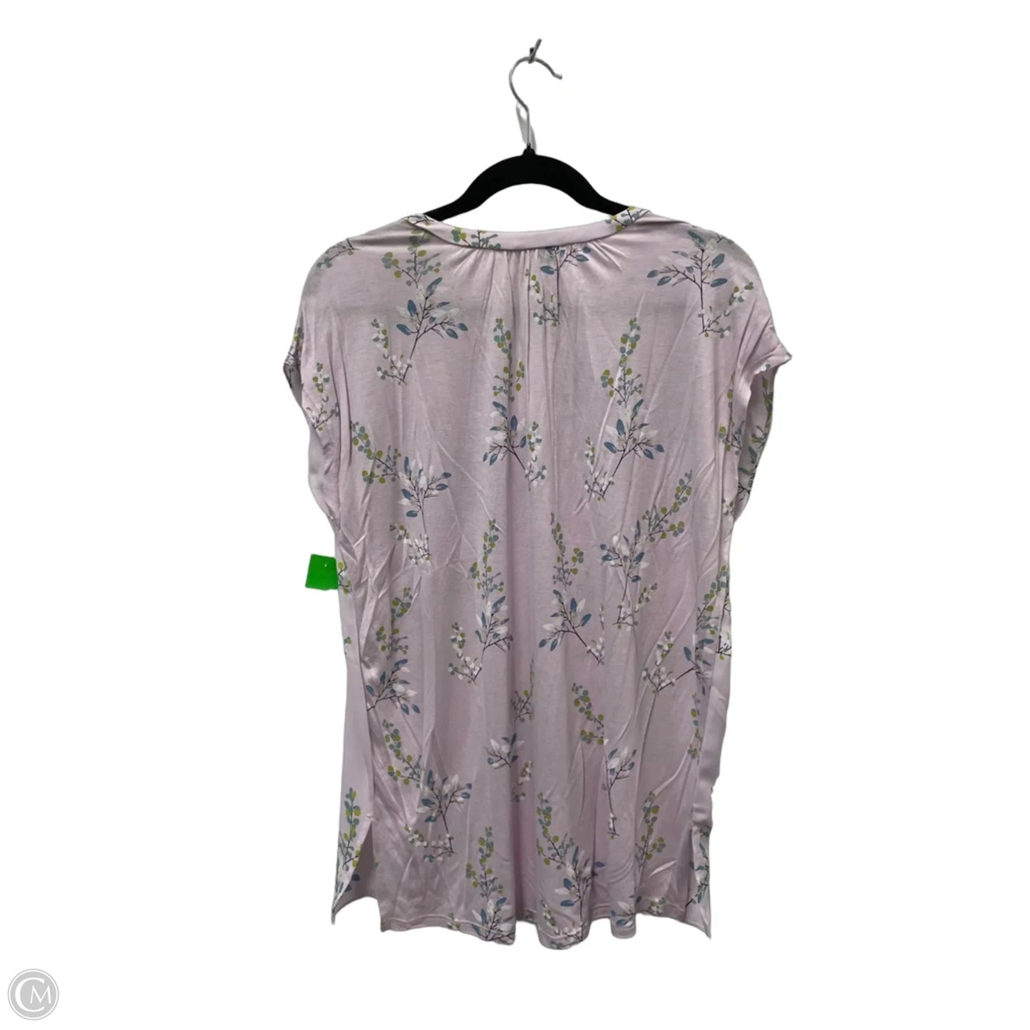 Blouse Short Sleeve By Loft In Pink, Size: S