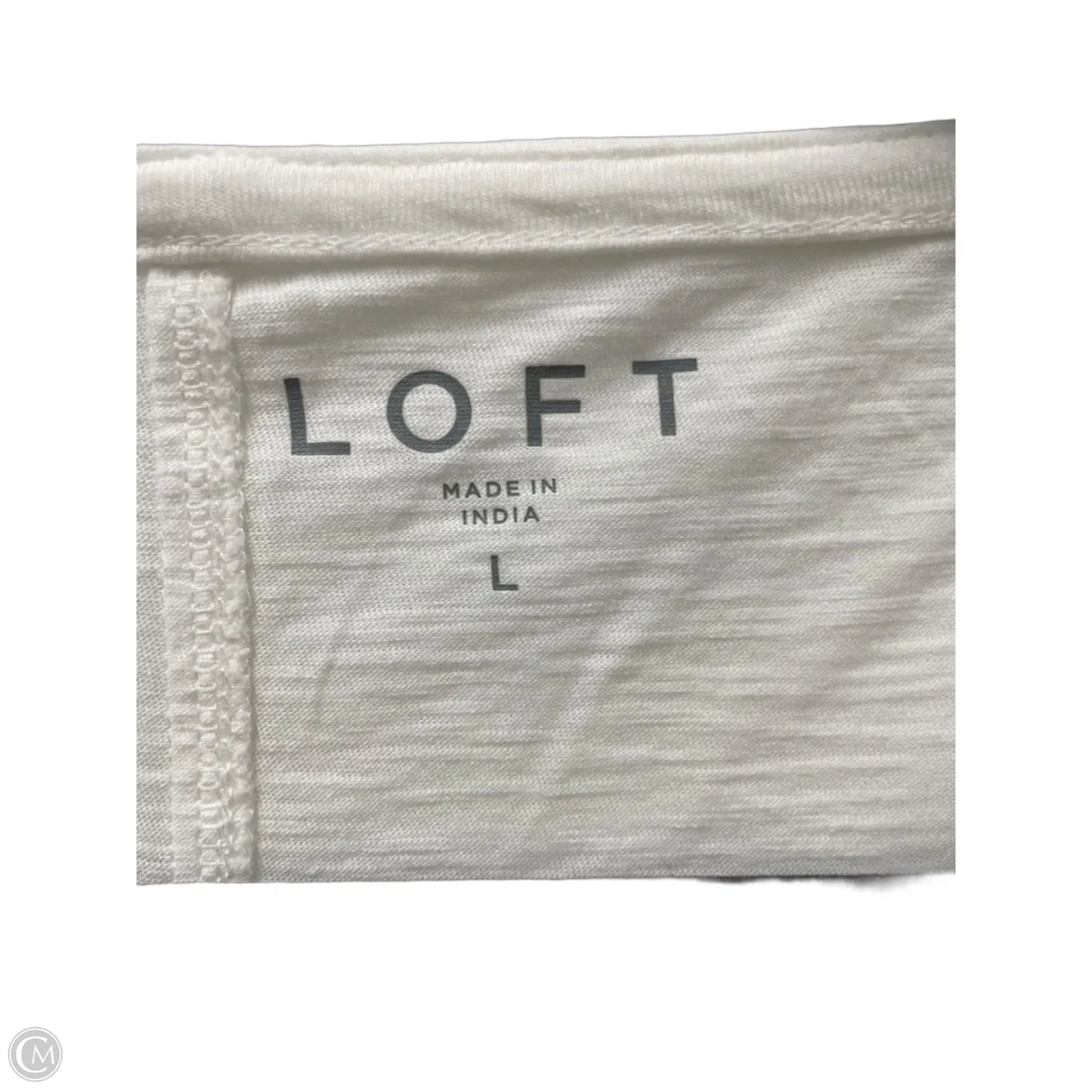 Top Sleeveless By Loft In White, Size: L