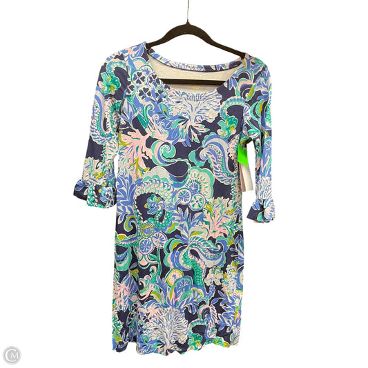 Dress Designer By Lilly Pulitzer In Blue & Green, Size: Xs