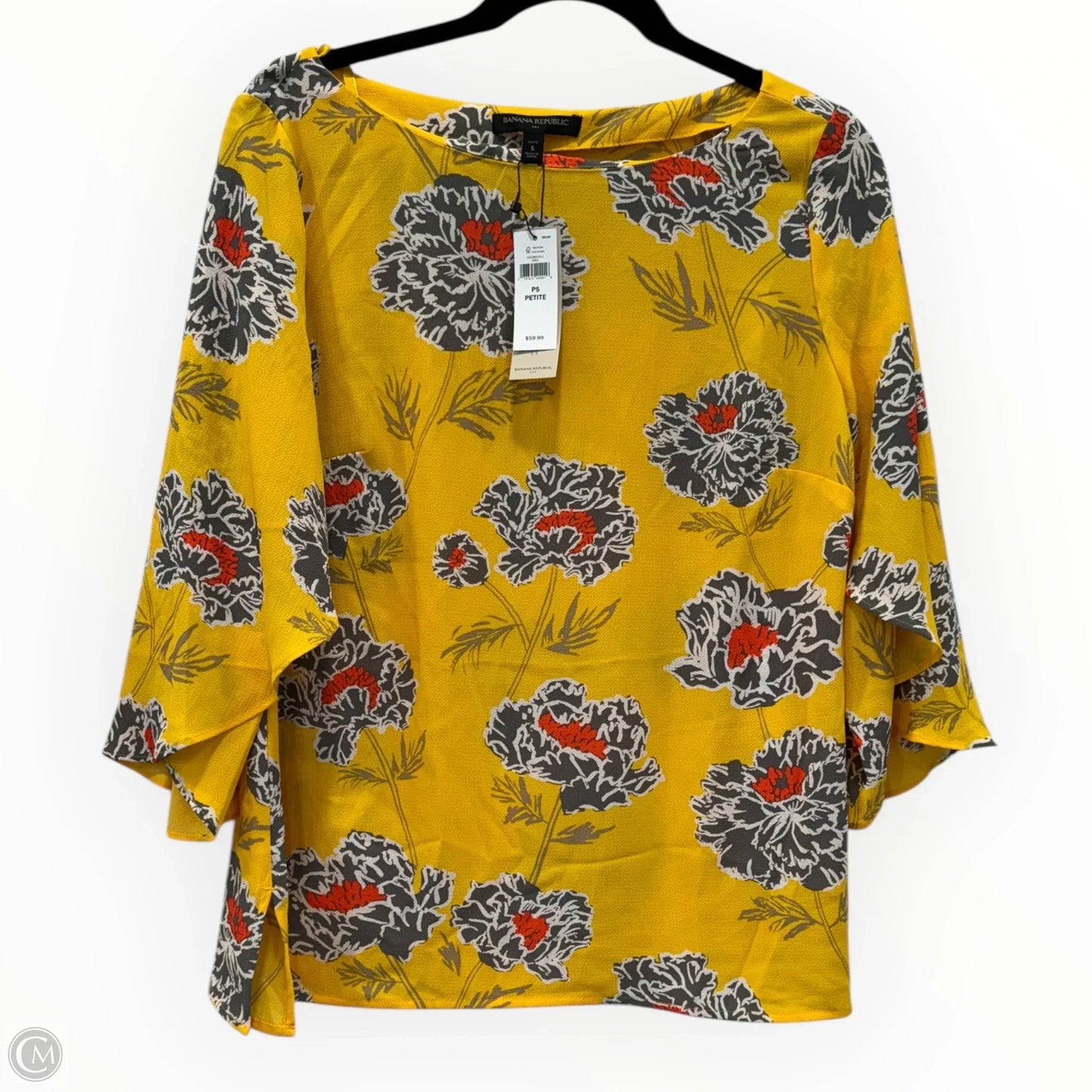 Blouse 3/4 Sleeve By Banana Republic In Floral Print, Size: Sp
