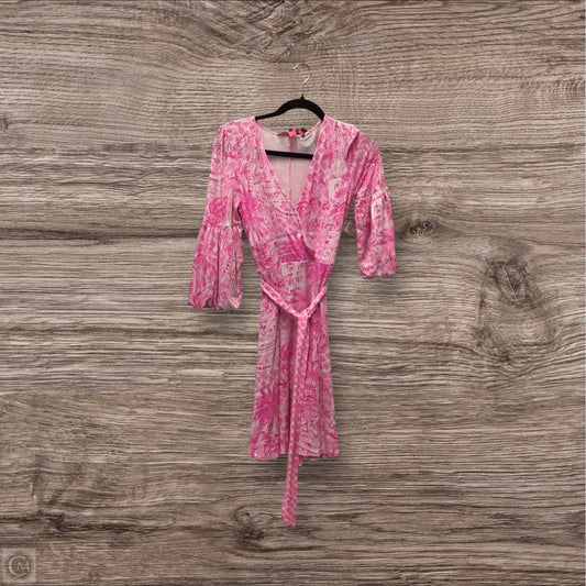 Dress Designer By Lilly Pulitzer In Pink & White, Size: Xs