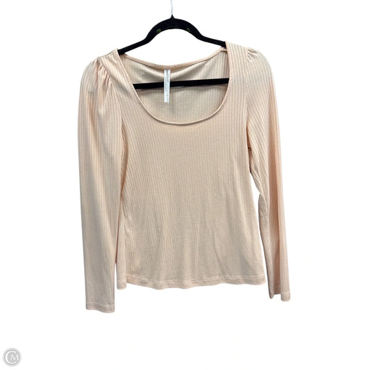 Top Long Sleeve By Anthropologie In Peach, Size: L
