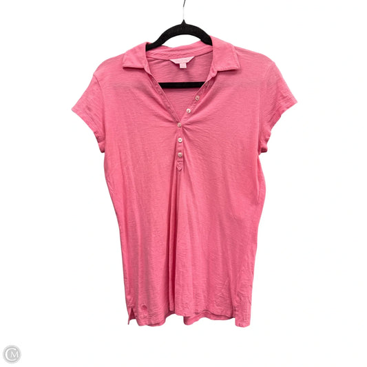 Top Short Sleeve Designer By Lilly Pulitzer In Pink, Size: M