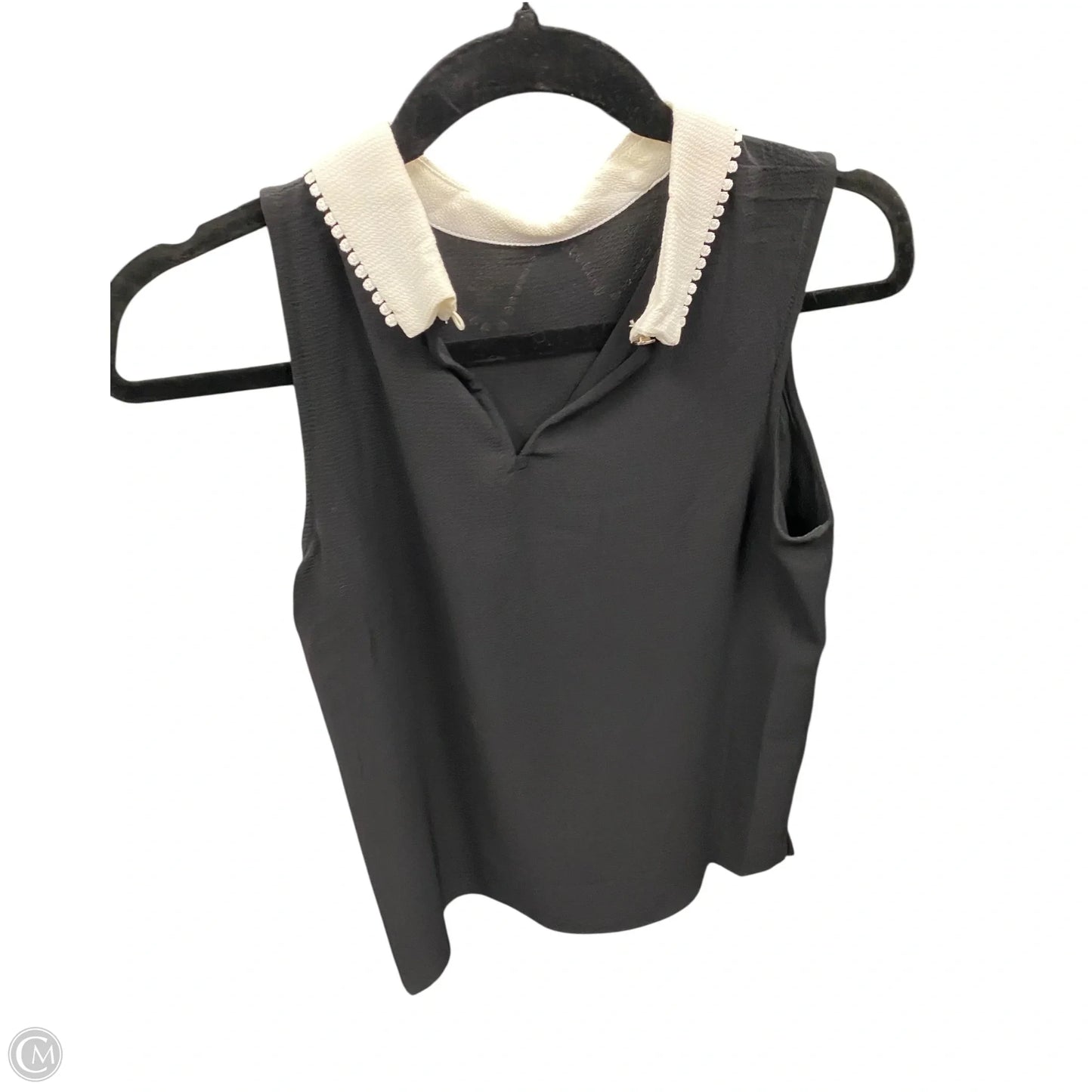 Top Sleeveless By Cece In Black & Cream, Size: S