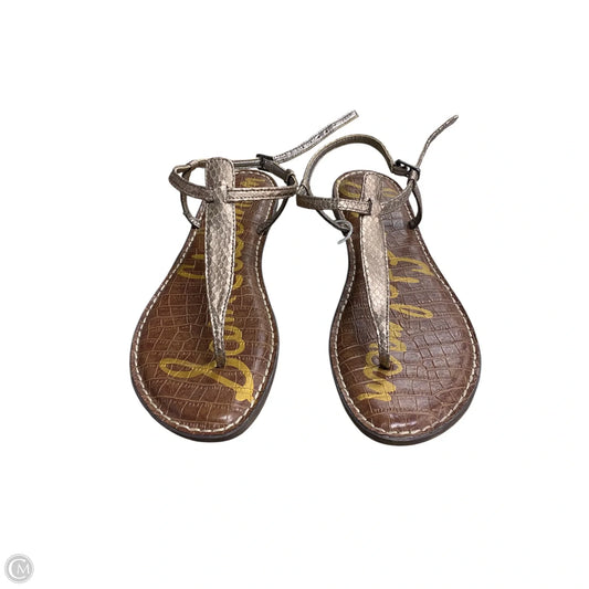 Sandals Flats By Sam Edelman In Bronze, Size: 11