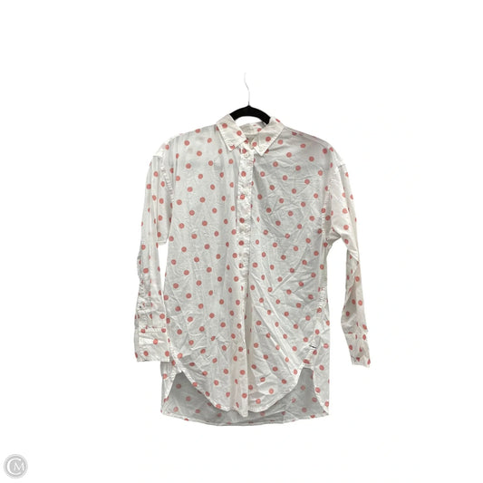 Top Long Sleeve By J. Crew In Polkadot Pattern, Size: 0