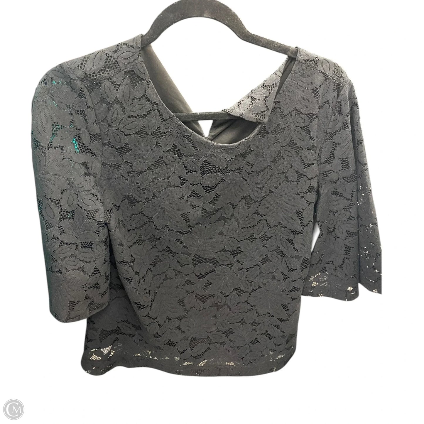 Blouse Short Sleeve By Banana Republic In Black, Size: S