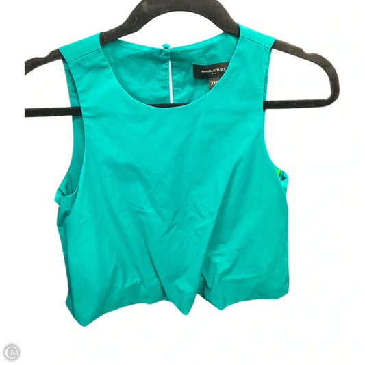 Top Sleeveless By Banana Republic In Green, Size: Xxs