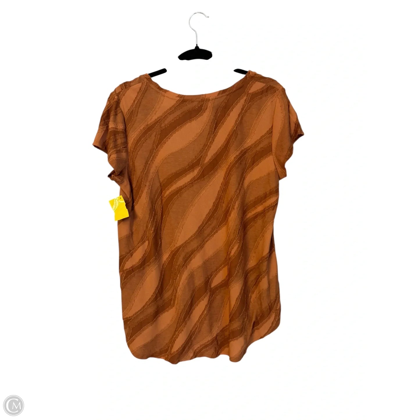 Top Short Sleeve By Simply Vera In Gold, Size: L