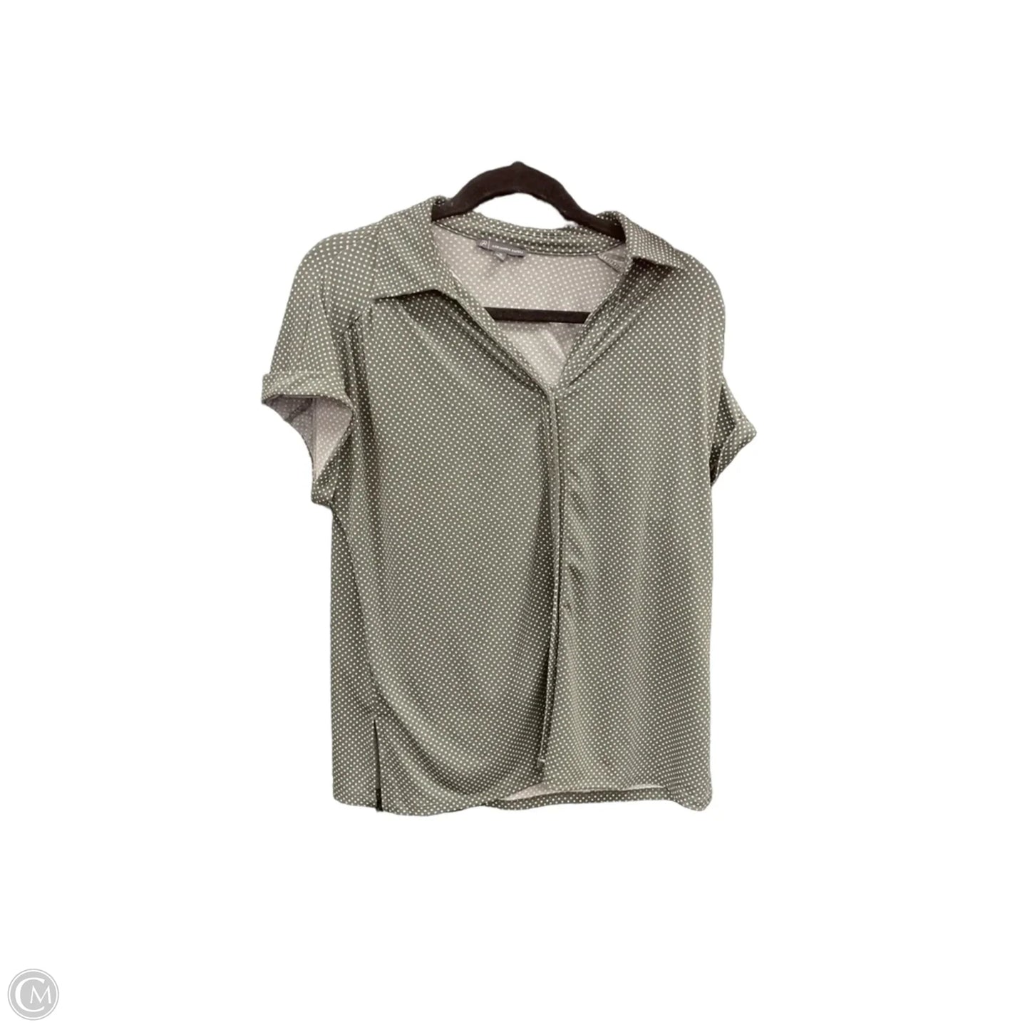 Top Short Sleeve By Adrianna Papell In Polkadot Pattern, Size: M