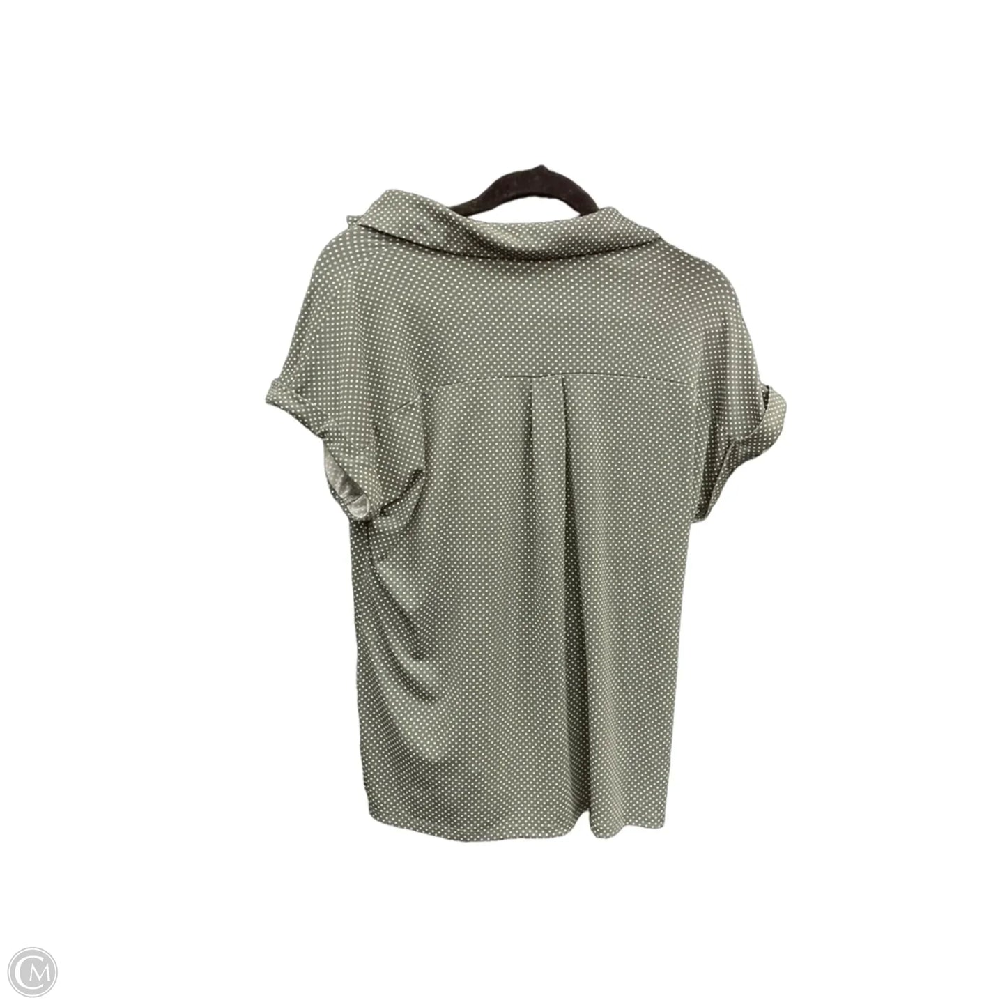 Top Short Sleeve By Adrianna Papell In Polkadot Pattern, Size: M