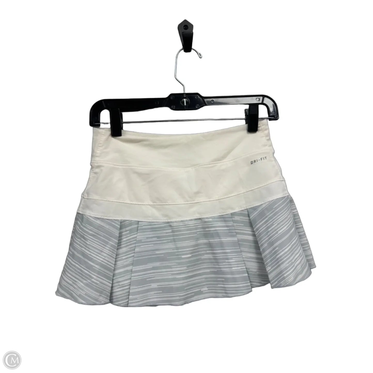 Athletic Skort By Nike Apparel In Cream & Grey, Size: Xs