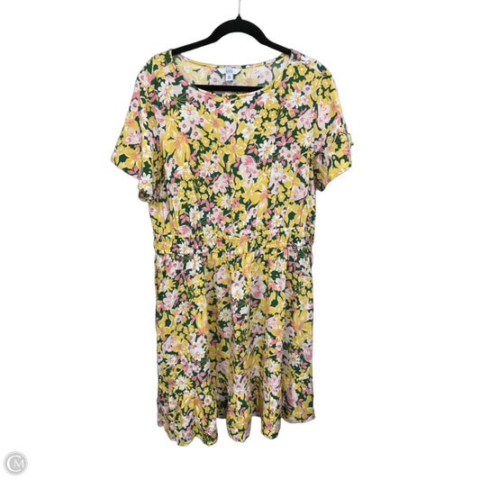 Dress Casual Short By Croft And Barrow In Floral Print, Size: Xxl