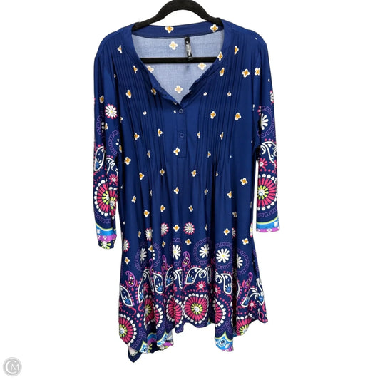 Dress Casual Short By Clothes Mentor In Floral Print, Size: 2x