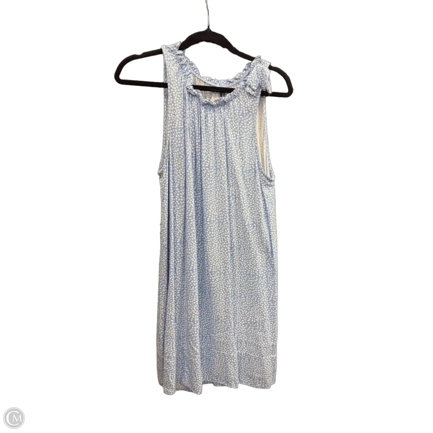 Dress Casual Short By Clothes Mentor In Blue & White, Size: L