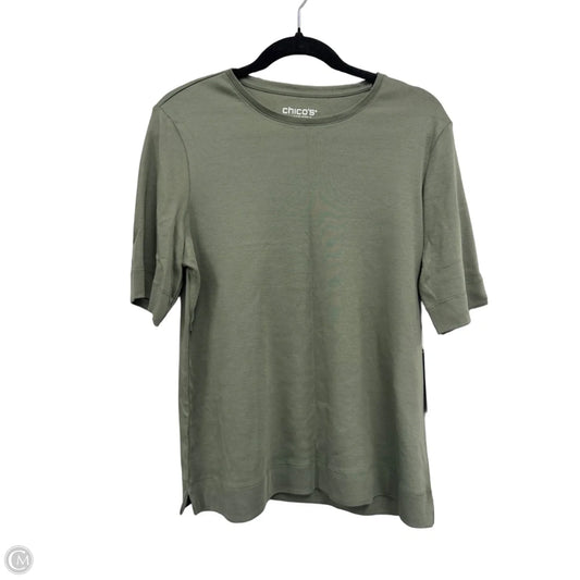 Top Short Sleeve By Chicos In Green, Size: L