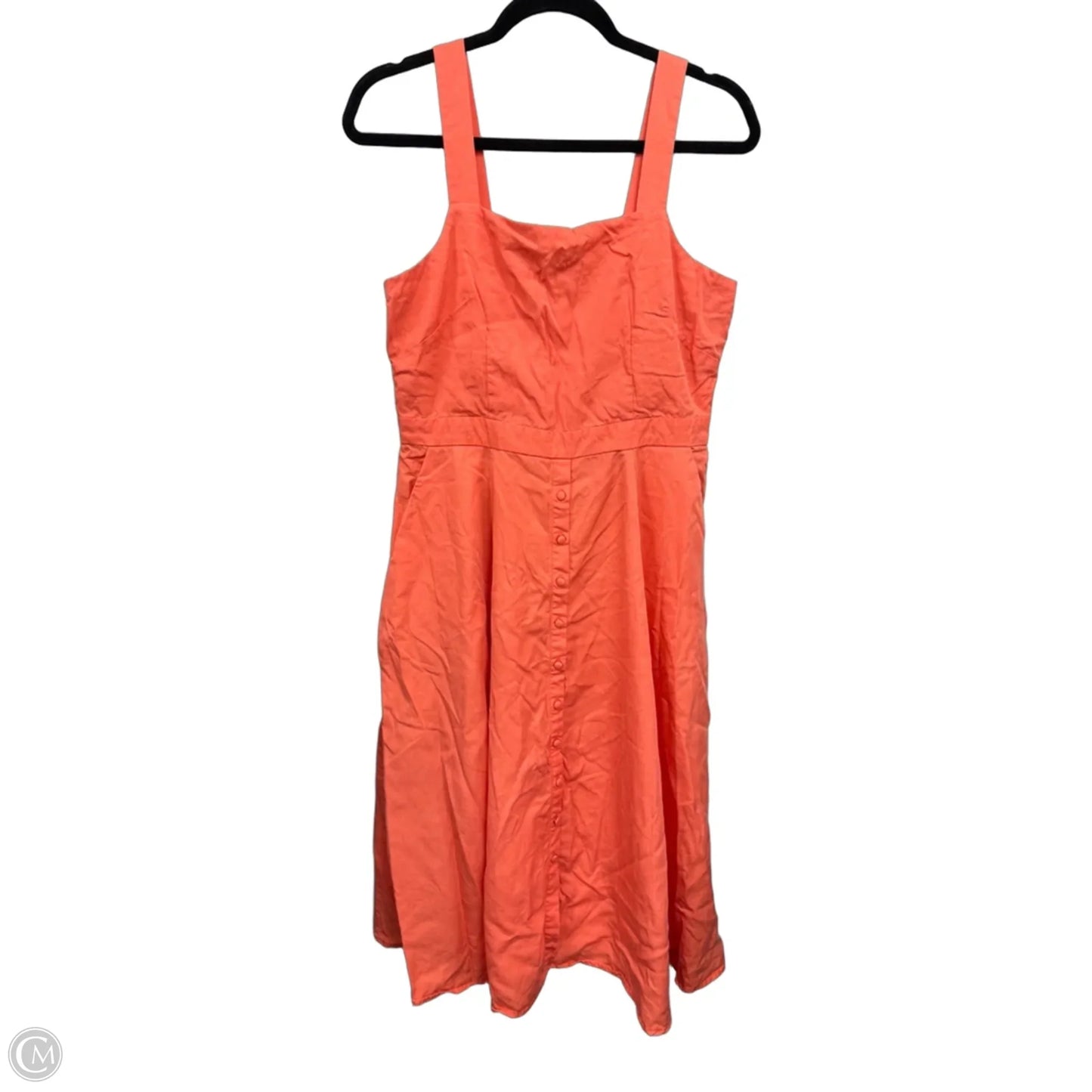 Dress Casual Midi By Cremieux In Coral, Size: 8