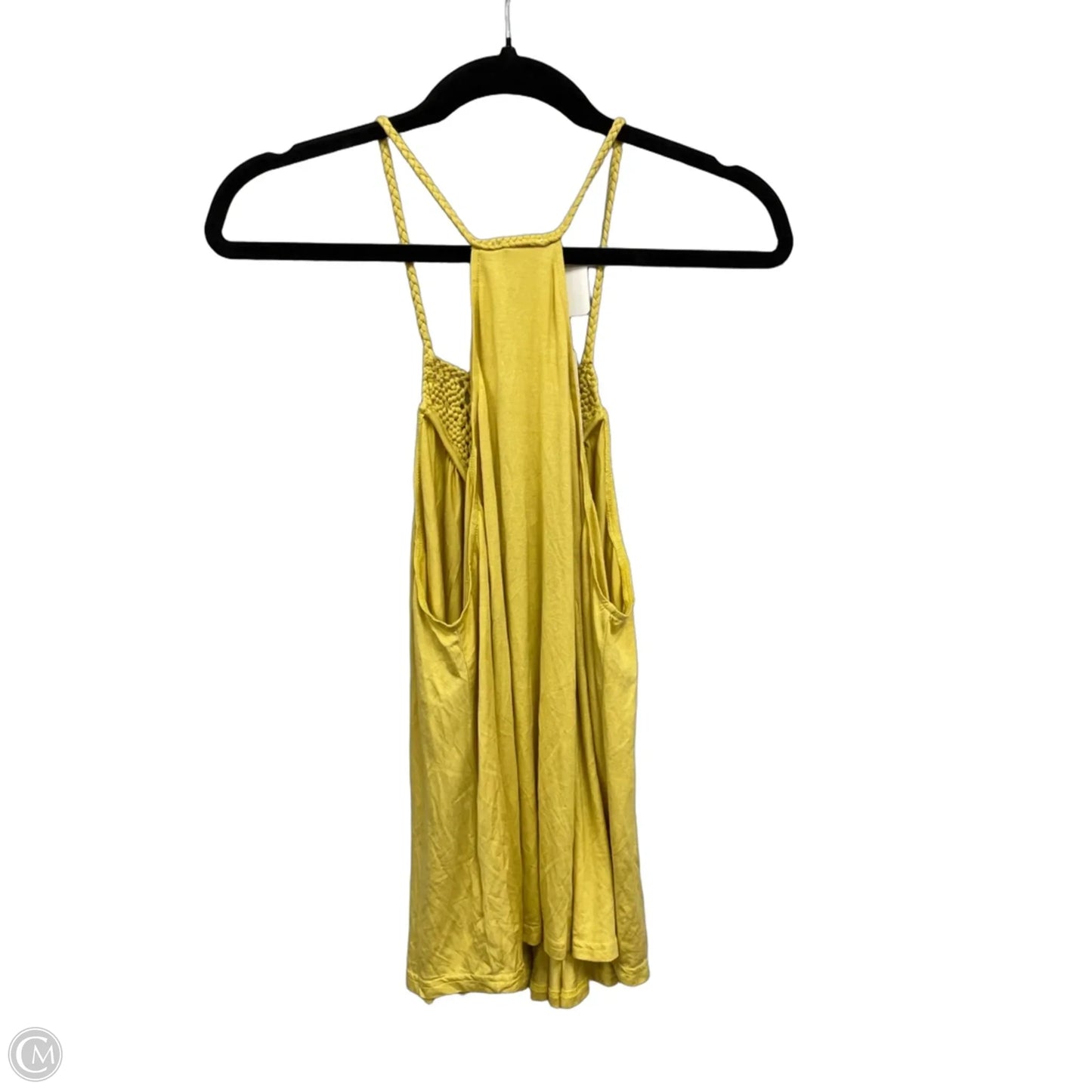 Top Sleeveless By Hem & Thread In Gold, Size: M