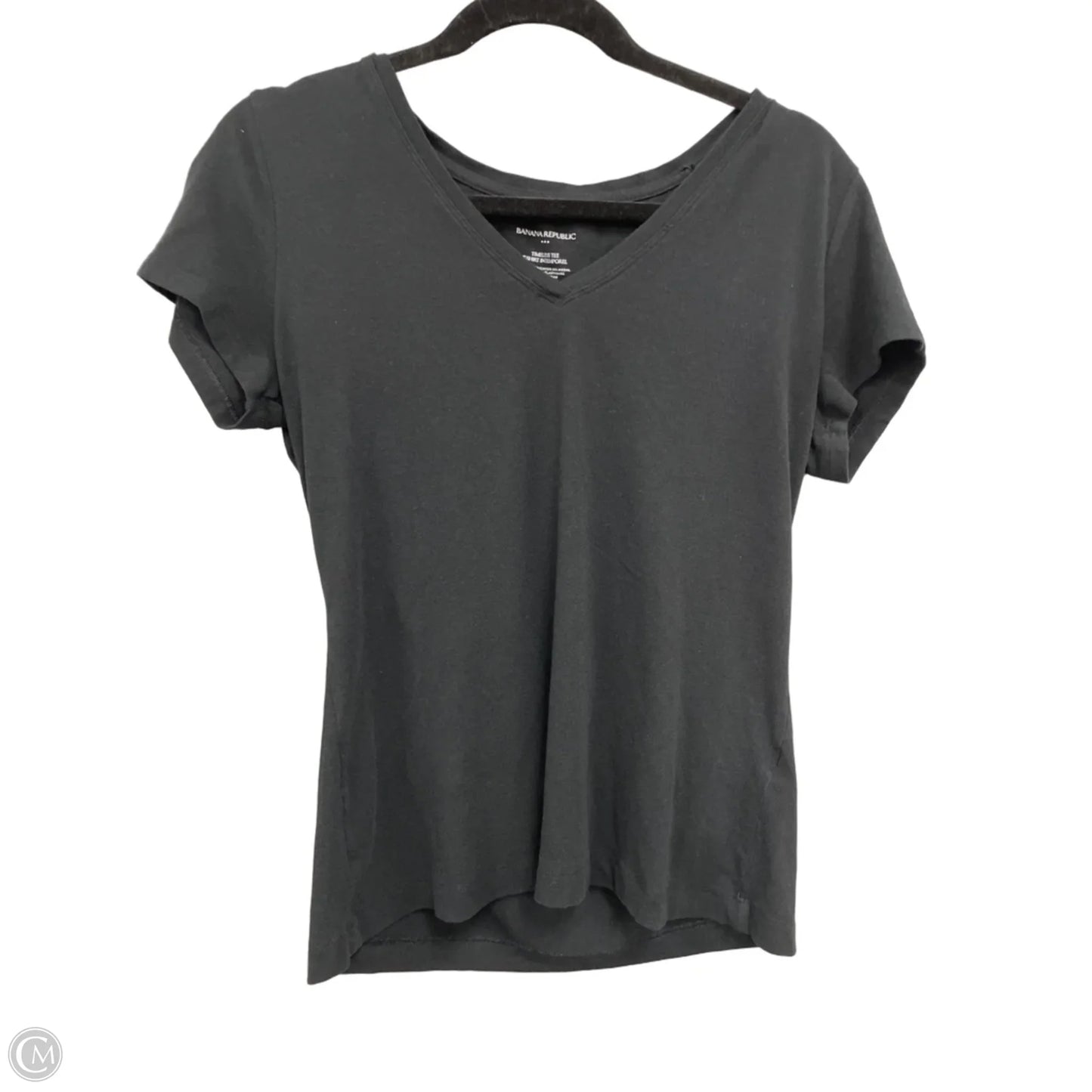 Top Short Sleeve Basic By Banana Republic In Black, Size: M
