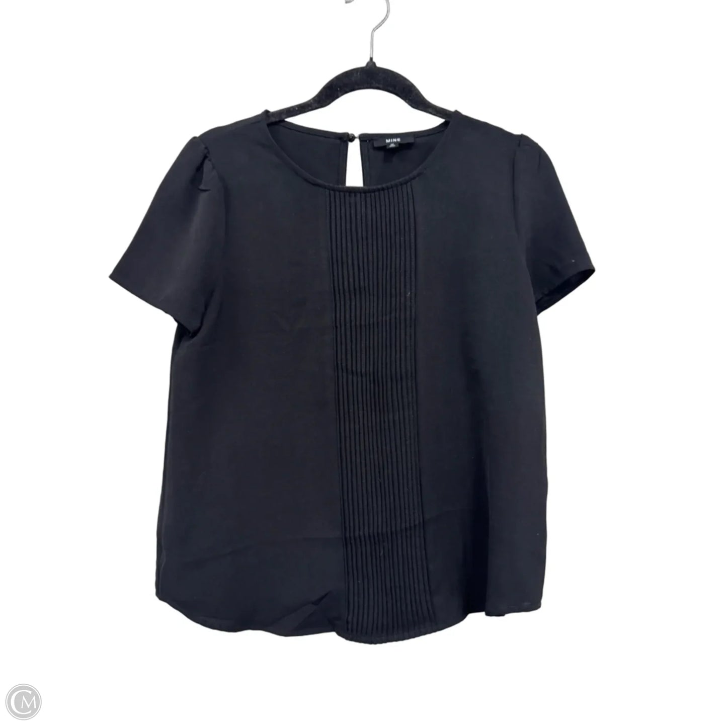 Top Short Sleeve By Mine In Black, Size: M