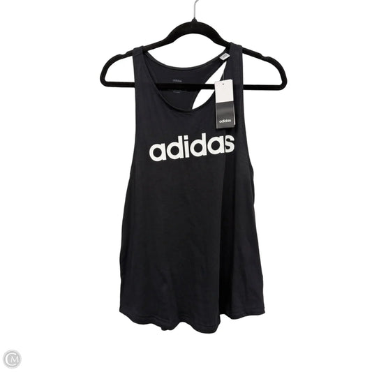 Athletic Tank Top By Adidas In Black, Size: M