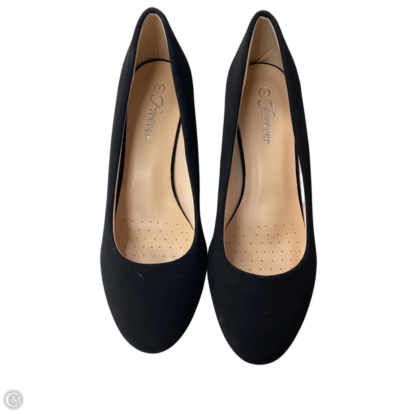 Shoes Heels Wedge By Forever In Black, Size: 7