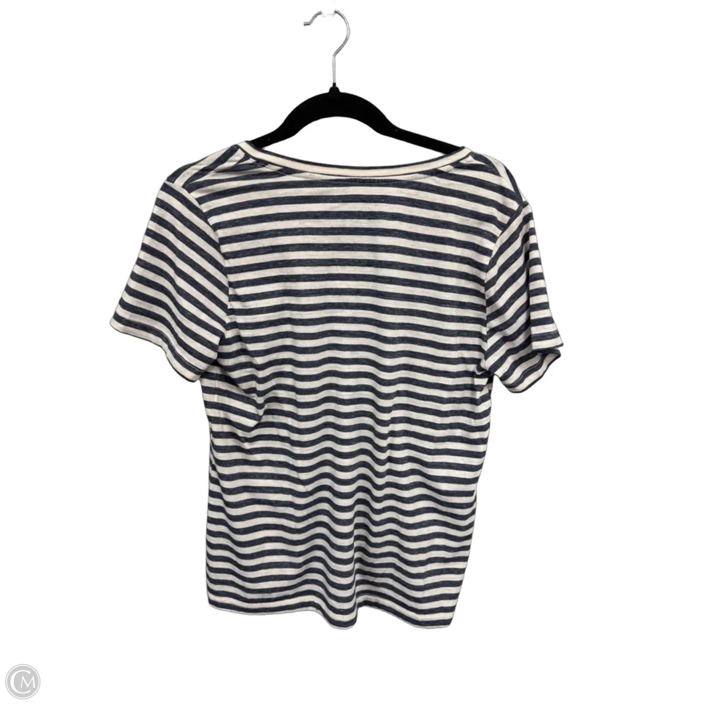 Top Short Sleeve Basic By Lucky Brand In Striped Pattern, Size: L