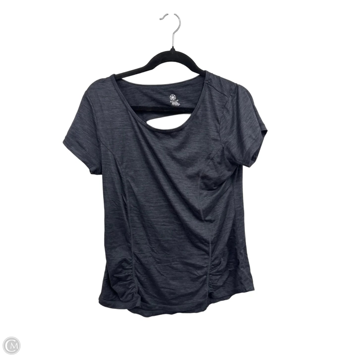 Athletic Top Short Sleeve By Gaiam In Grey, Size: L
