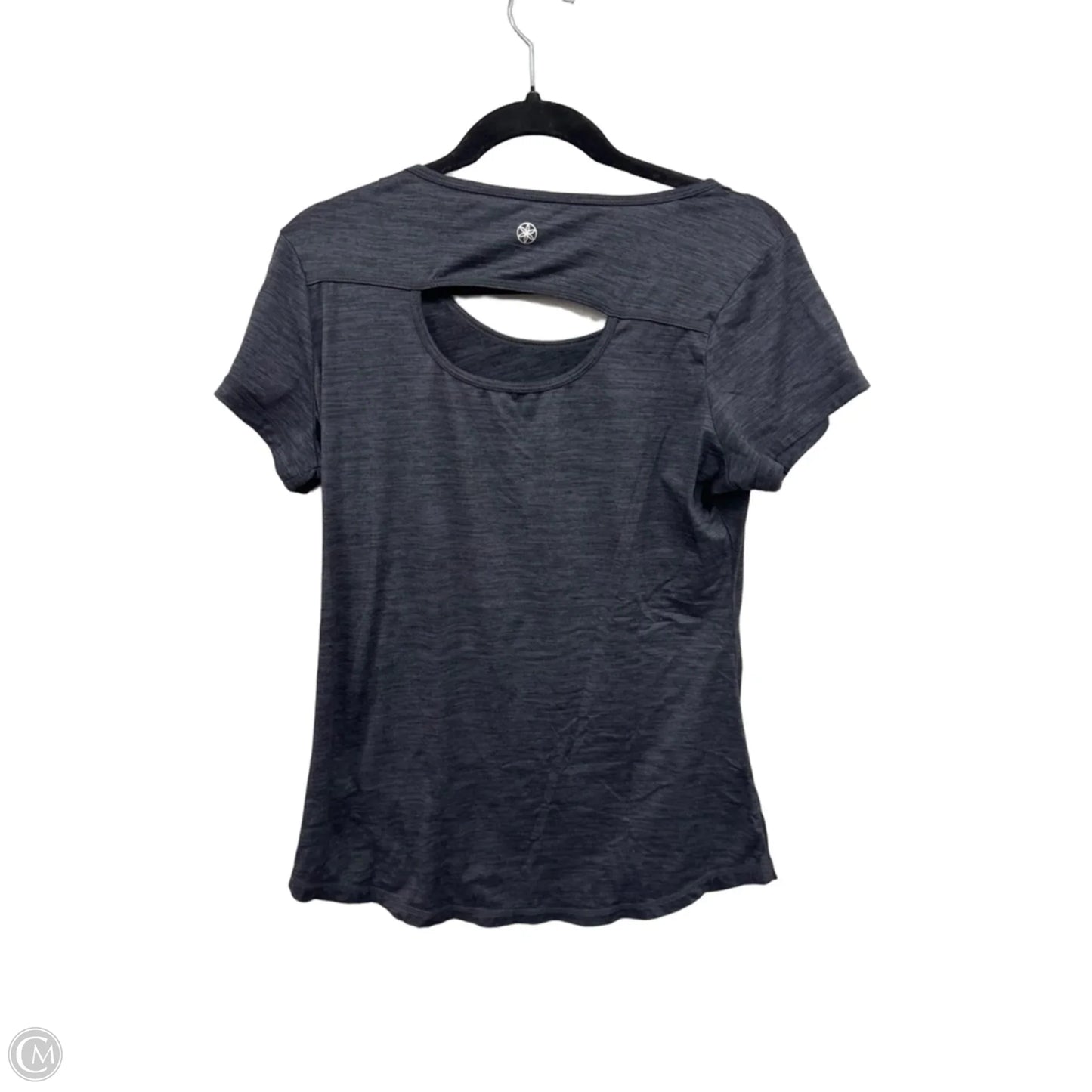 Athletic Top Short Sleeve By Gaiam In Grey, Size: L