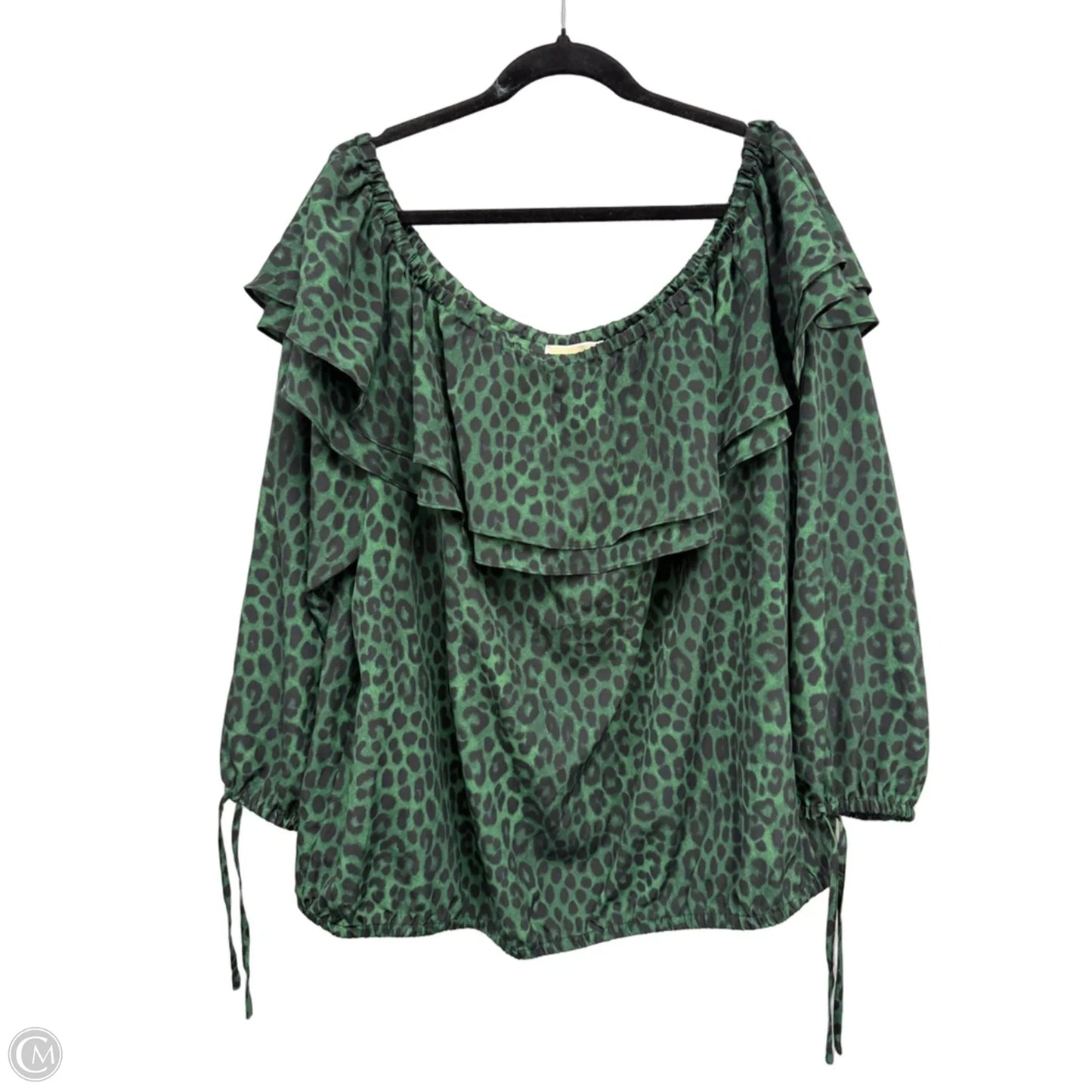 Top 3/4 Sleeve By Michael By Michael Kors In Animal Print, Size: 3x