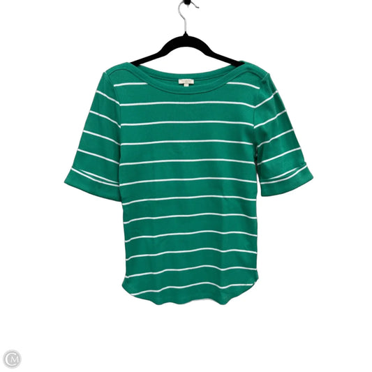 Top Short Sleeve By Talbots In Striped Pattern, Size: M