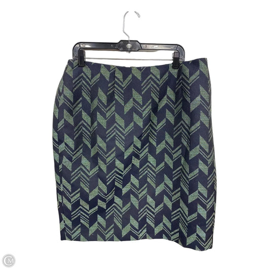 Skirt Midi By Kasper In Blue & Green, Size: 14