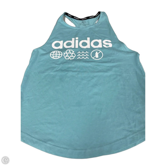 Athletic Tank Top By Adidas In Blue, Size: L