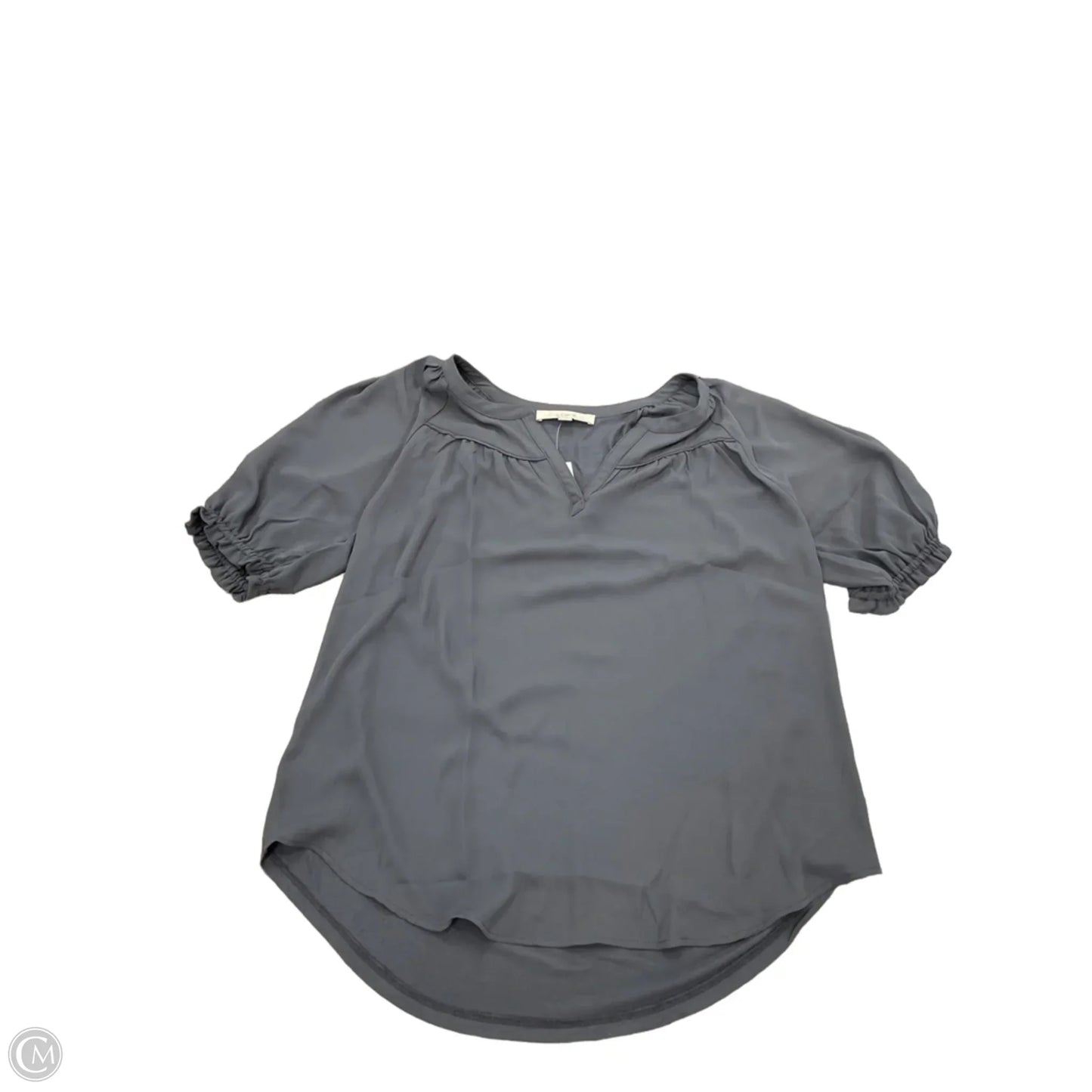 Top Short Sleeve By Loft In Grey, Size: M