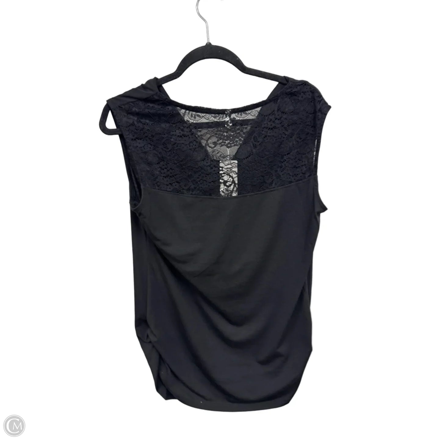 Top Short Sleeve By Clothes Mentor In Black, Size: L