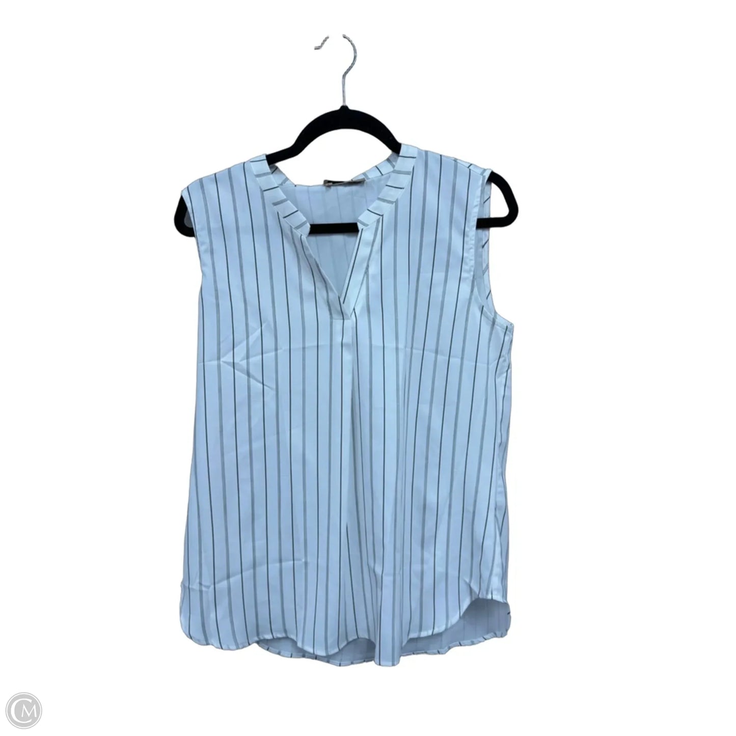 Top Sleeveless By Timeson In Striped Pattern, Size: M