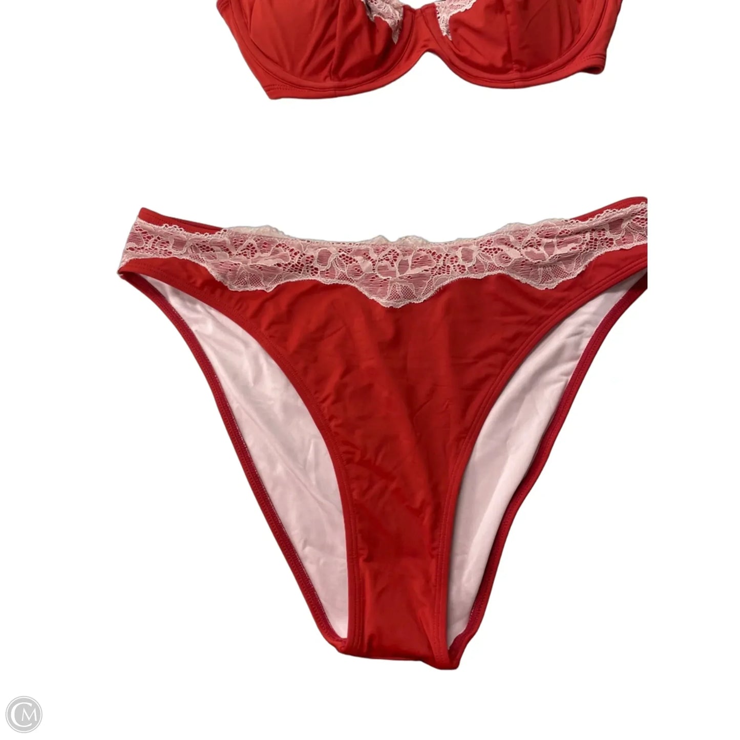 Swimsuit 2pc By Cupshe In Cream & Orange, Size: L