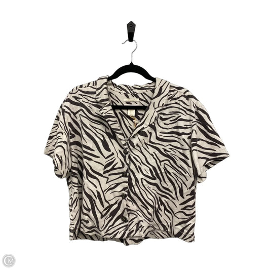 Top Short Sleeve By Cynthia Rowley In Animal Print, Size: L