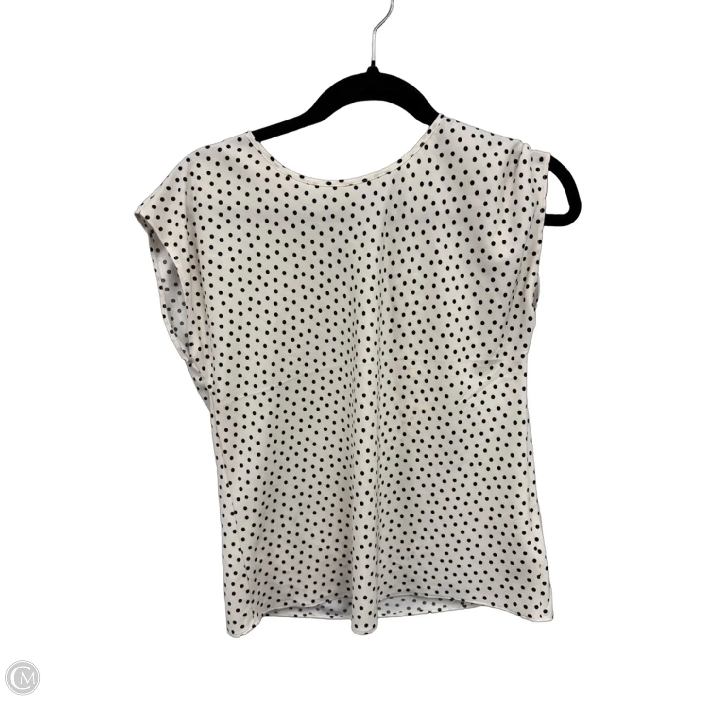 Top Short Sleeve By Express In Polkadot Pattern, Size: Xs