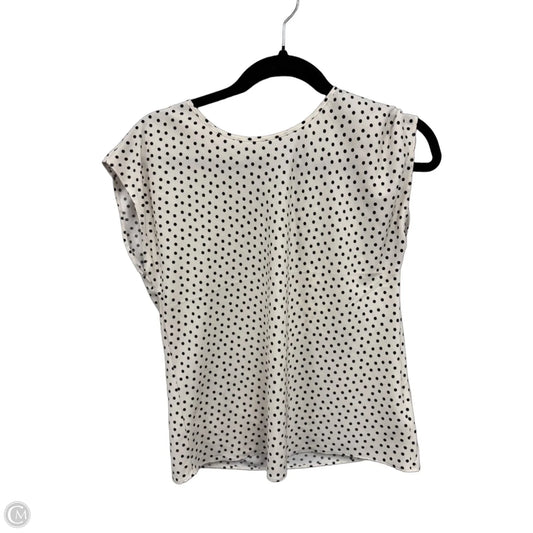 Top Short Sleeve By Express In Polkadot Pattern, Size: Xs