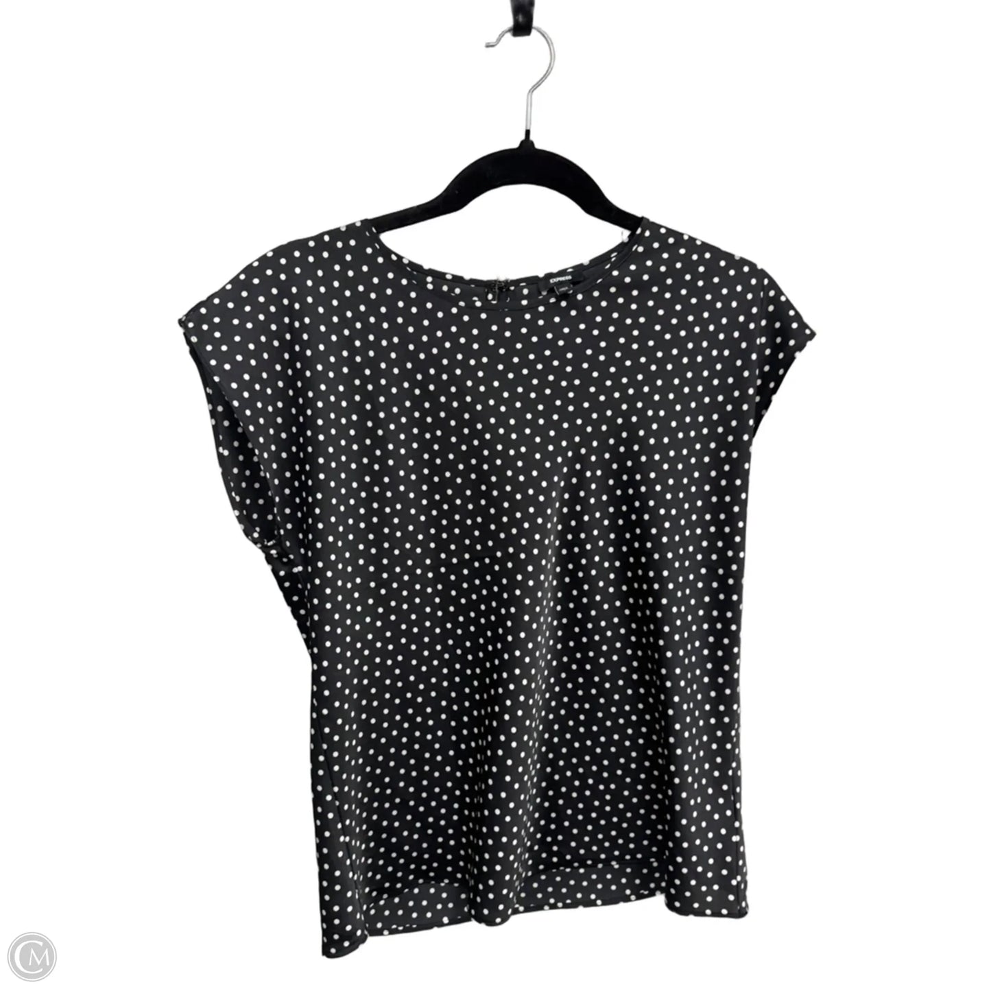 Top Short Sleeve By Express In Polkadot Pattern, Size: S