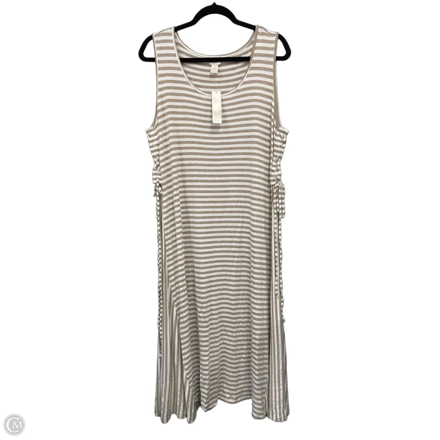 Dress Casual Maxi By Chicos In Striped Pattern, Size: Xl